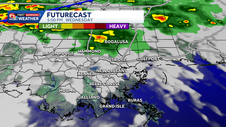 A severe thunderstorm watch issued for parts of southeast Louisiana