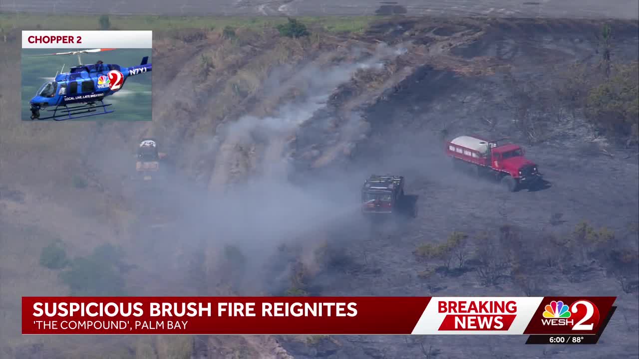 Fire at the Compound in Palm Bay reignites, officials calling it ...