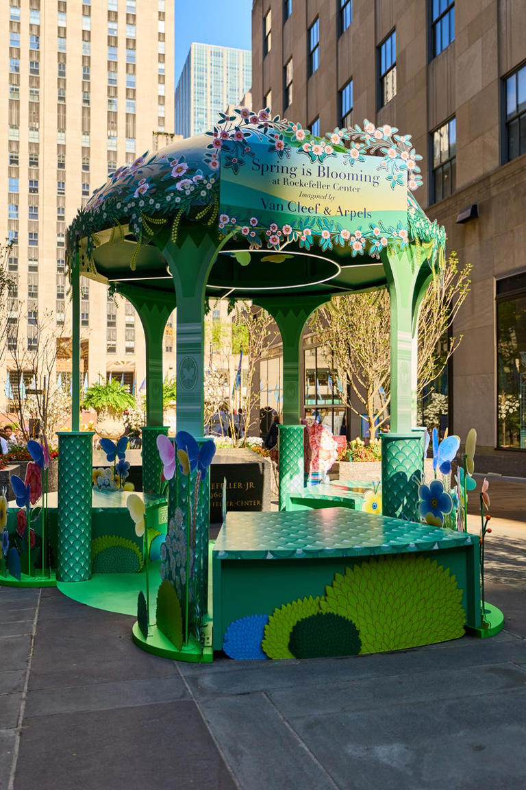 Van Cleef & Arpels brings a spring garden to Rockefeller Center