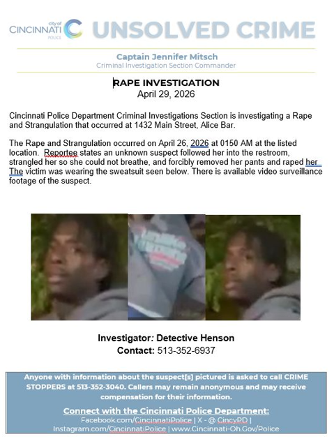 Police search for man accused of raping woman in bathroom of downtown ...