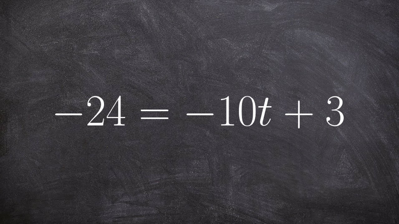 Solving two step equations with variable on the right side