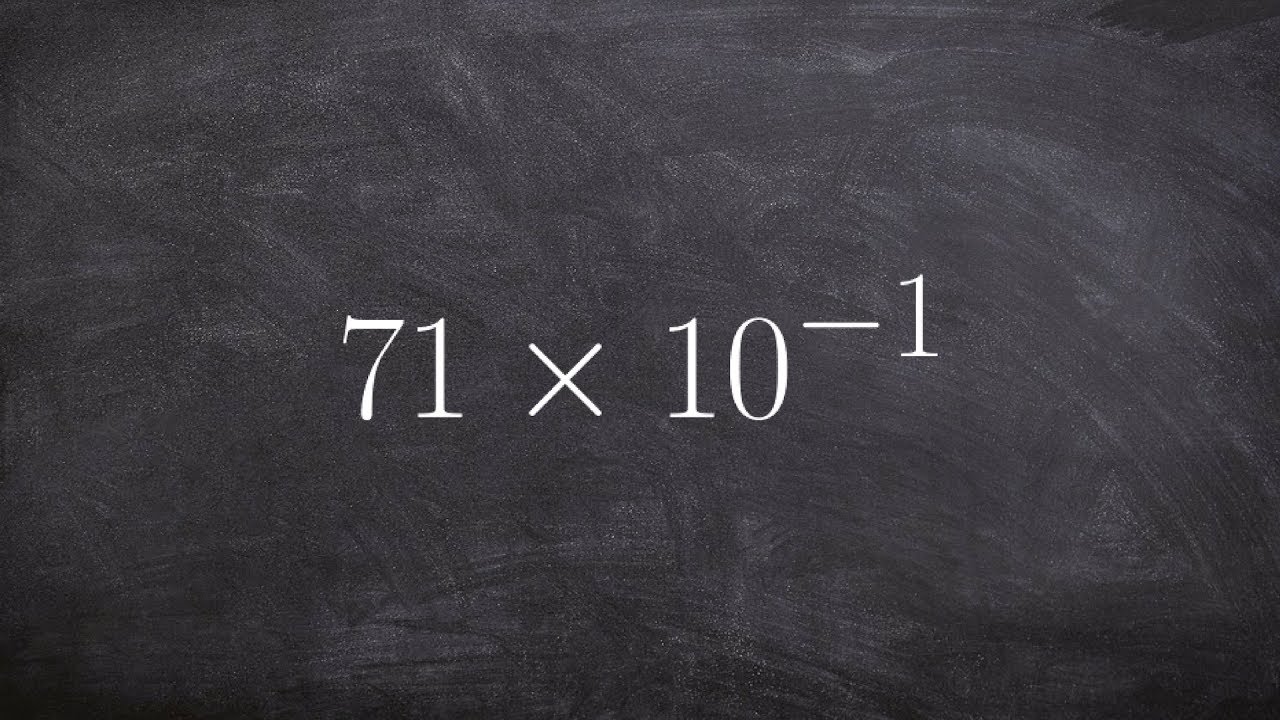 Writing a number in scientific notation