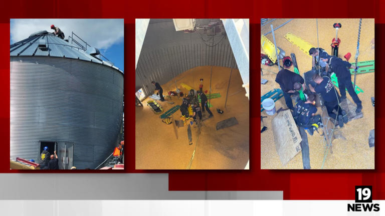 Medina Fire Department rescues man trapped in grain bin