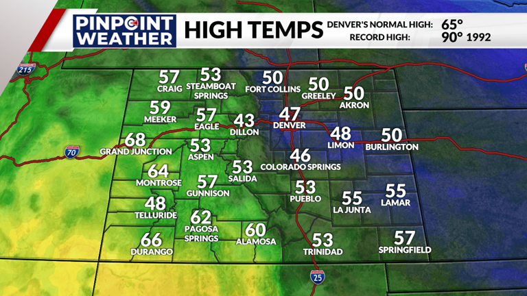 Denver weather: More widespread rain and snow showers Thursday