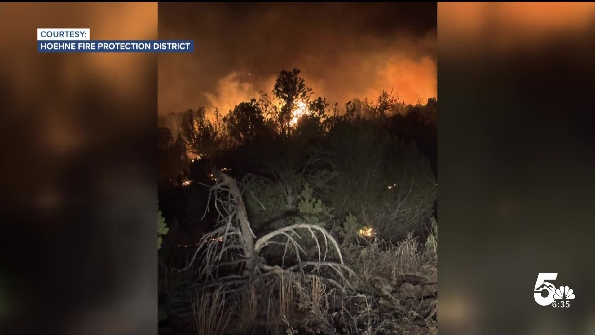 No growth overnight, Poitrey Fire stays at 2,113 acres, 45% contained