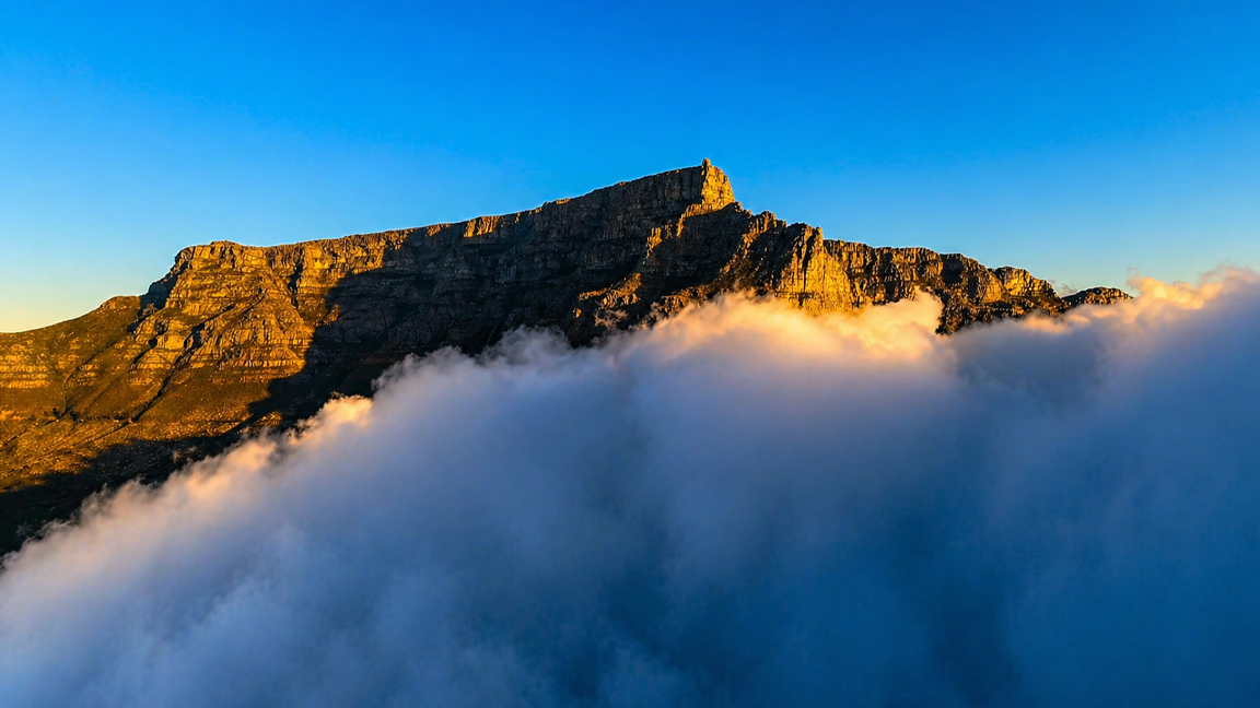 Clouds Blanket The Valleys Around This Mountain Plateau