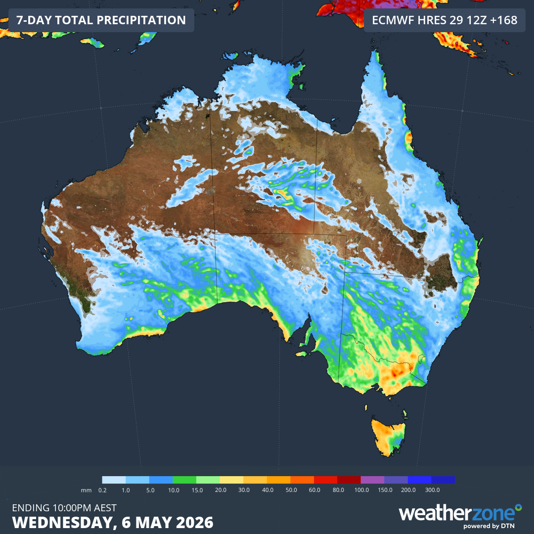 Storms, blustery winds to hit southern Australia