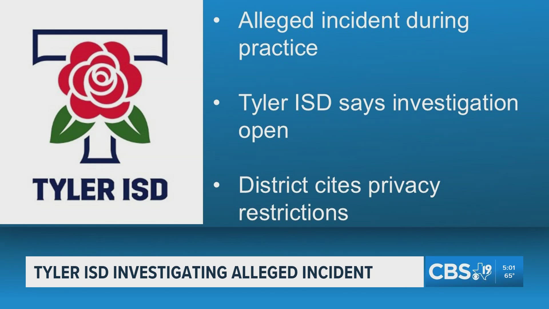 Tyler ISD investigating alleged incident between staff member, student ...
