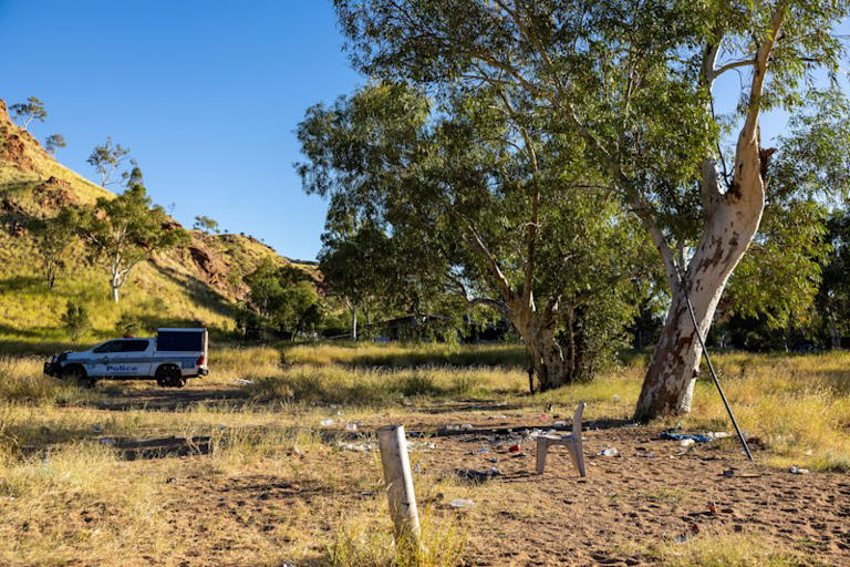 A stretch of the Todd River behind the Old Timers Camp in Alice Springs. 