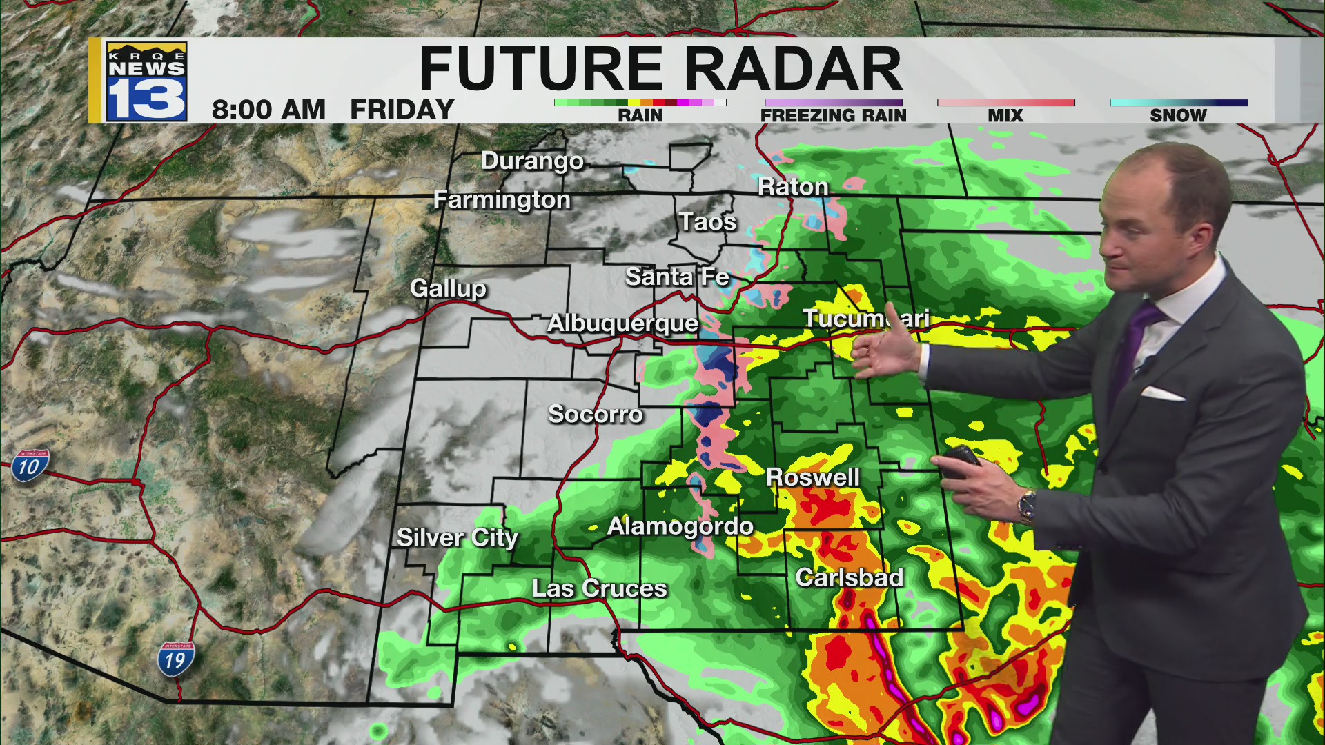 Rain and snow on the way to New Mexico by Friday