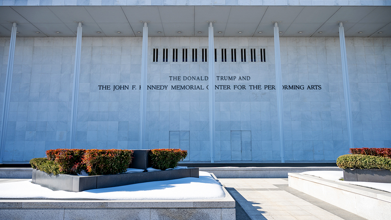 Sign on the John F. Kennedy Center for the Performing Arts Getty Images