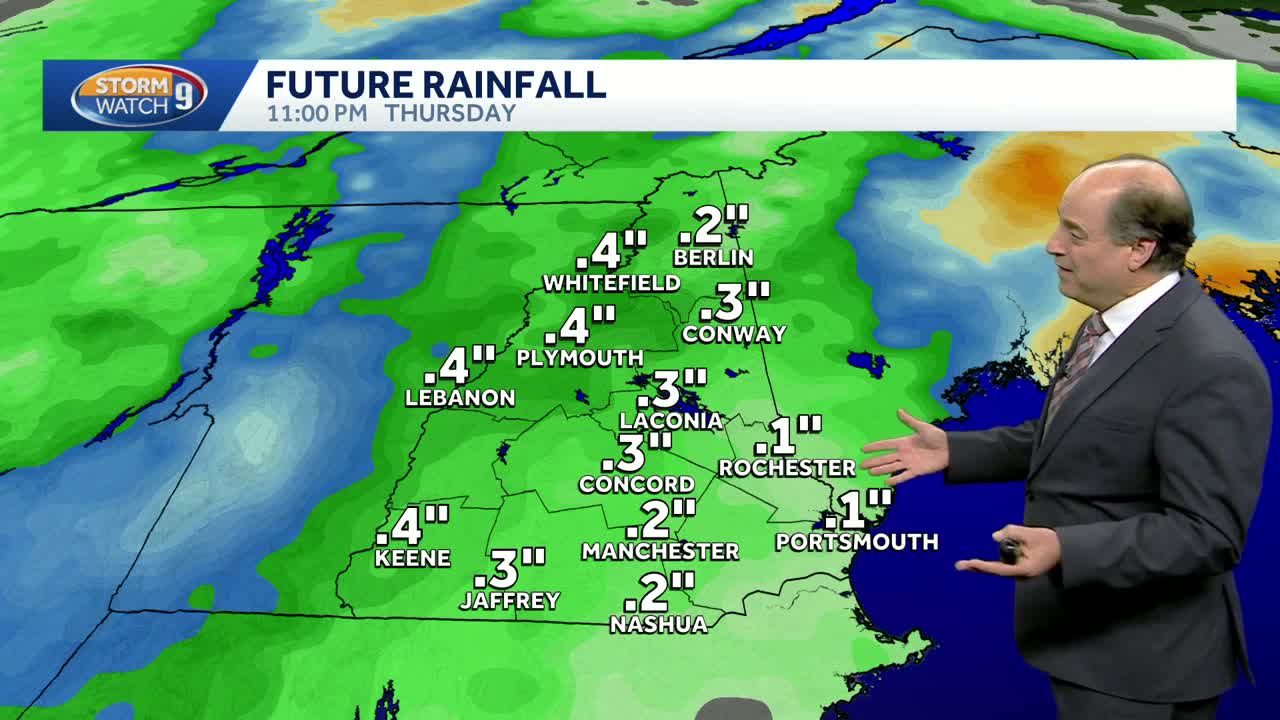 Rain moves through New Hampshire, more showers expected this weekend