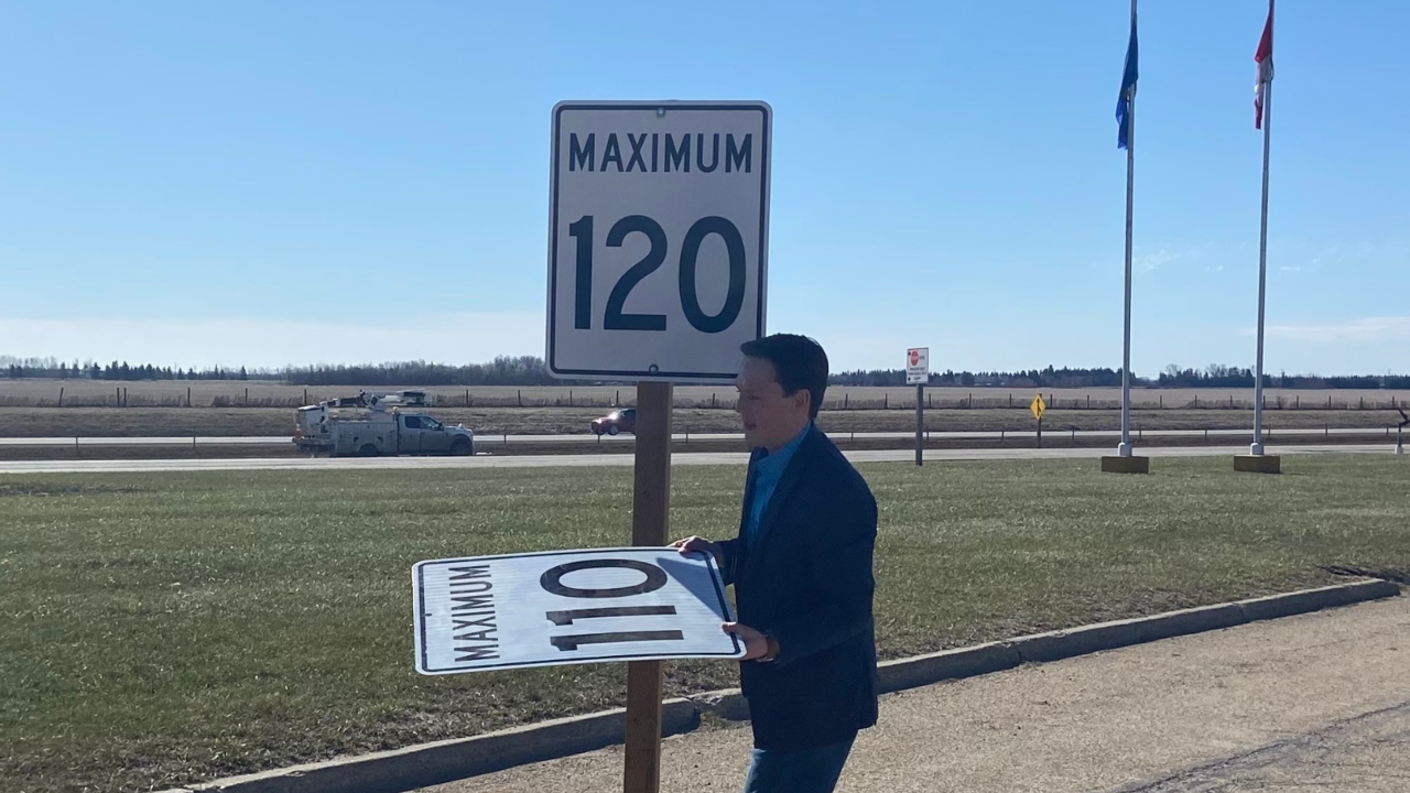 120 km/h speed limit test begins on portion of QEII