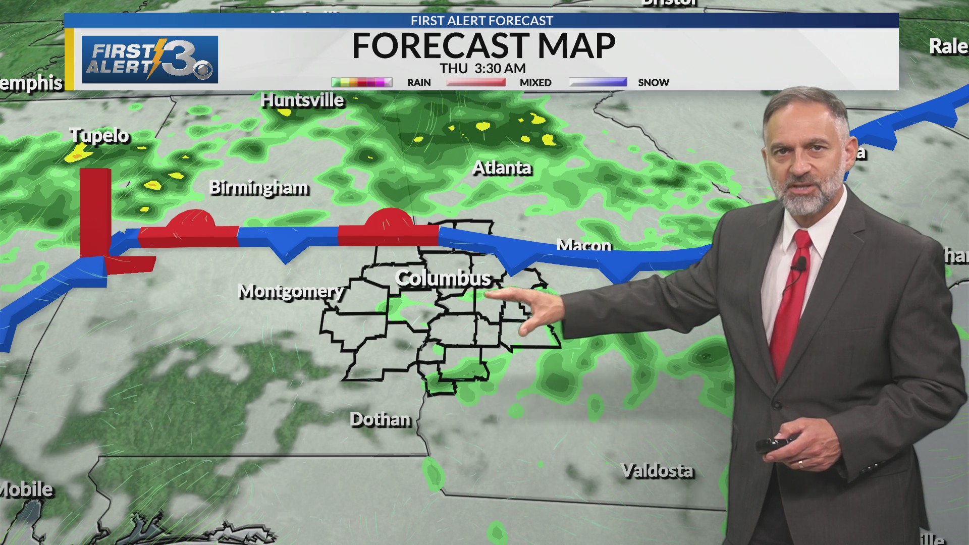 Cold front pushes south overnight with isolated wind risk in southern ...