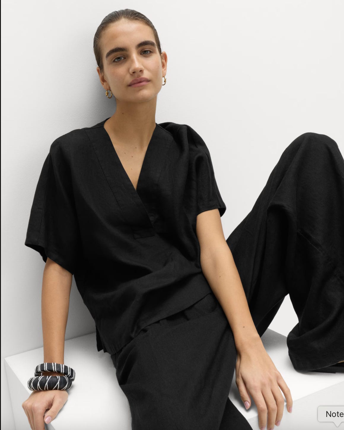 This chic, refined £36 M&S white linen top is the fastest way to look ...