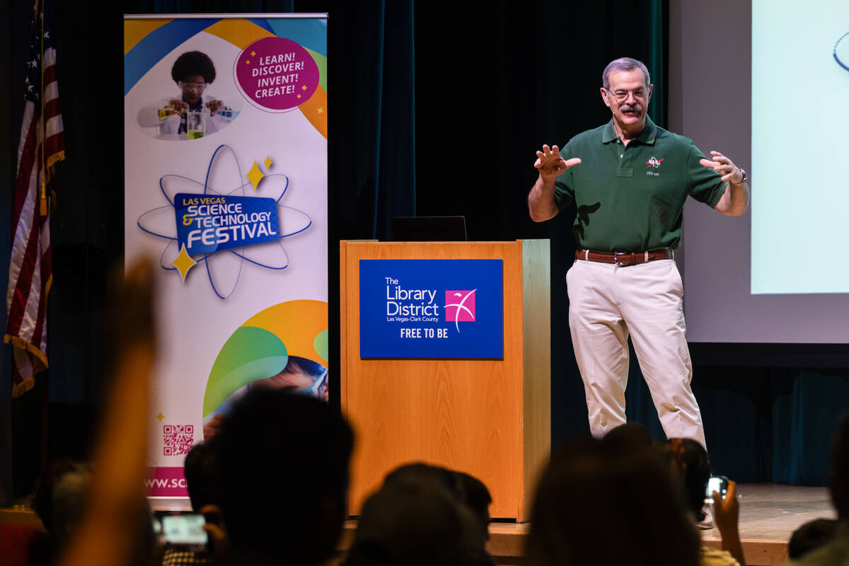 Ex-NASA astronaut encourages Las Vegas kids to reach for the stars — photos