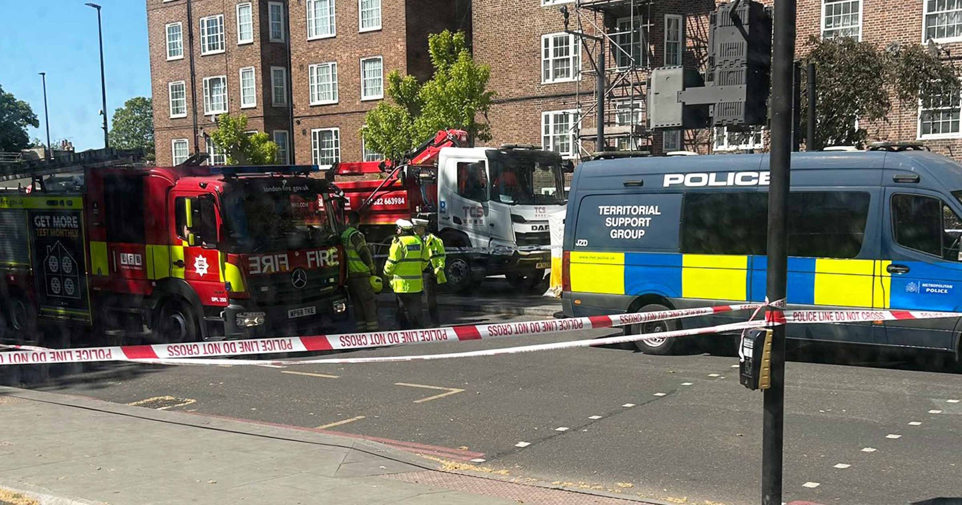 Cyclist in her 20s dies after crash involving a lorry on London road