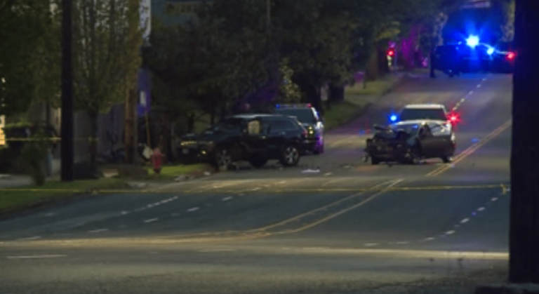 Woman in custody after police chase ends in 3-vehicle crash in NE Portland