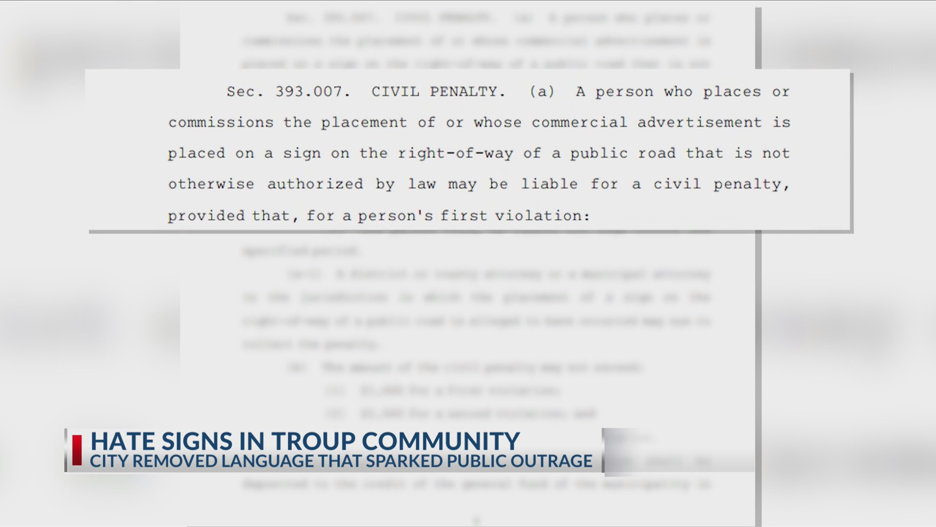 'I don't want to see that' Troup community reacts to hateful signs downtown