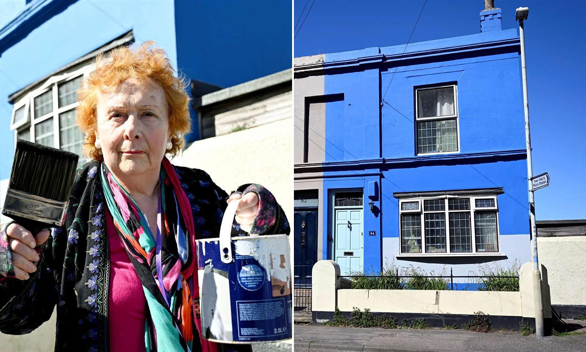OAP who painted her home blue to brighten up street is ordered to make ...
