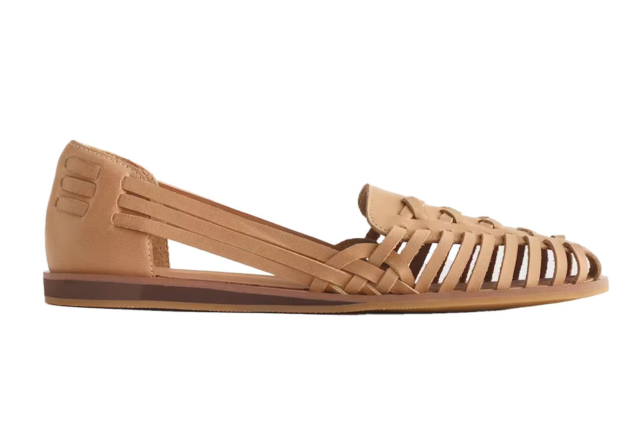 Quince 100% Leather Huarache Flat