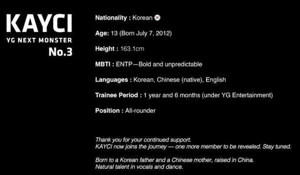 YG Entertainment drops Kayci as 3rd member of new girl group, backlash ...