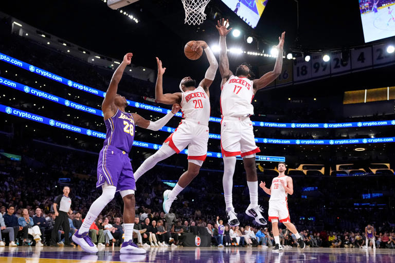 Rockets beat Lakers 99-93 in Game 5, avoiding playoff elimination for ...