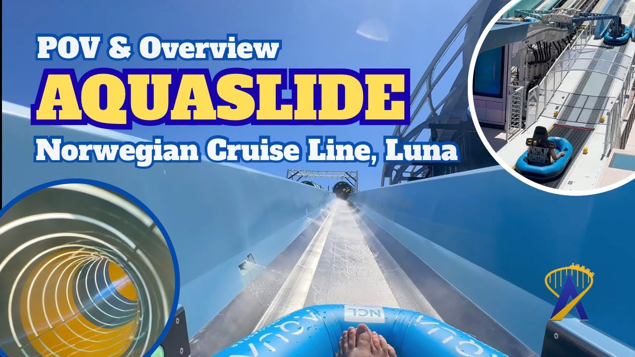 Aquaslide POV on the Norwegian Cruise Line Luna - Launch water coaster