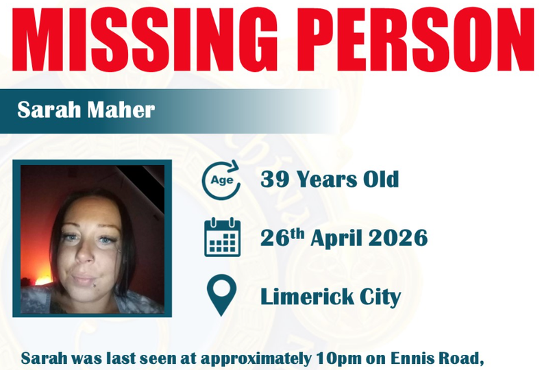 Urgent appeal for woman missing from Limerick home