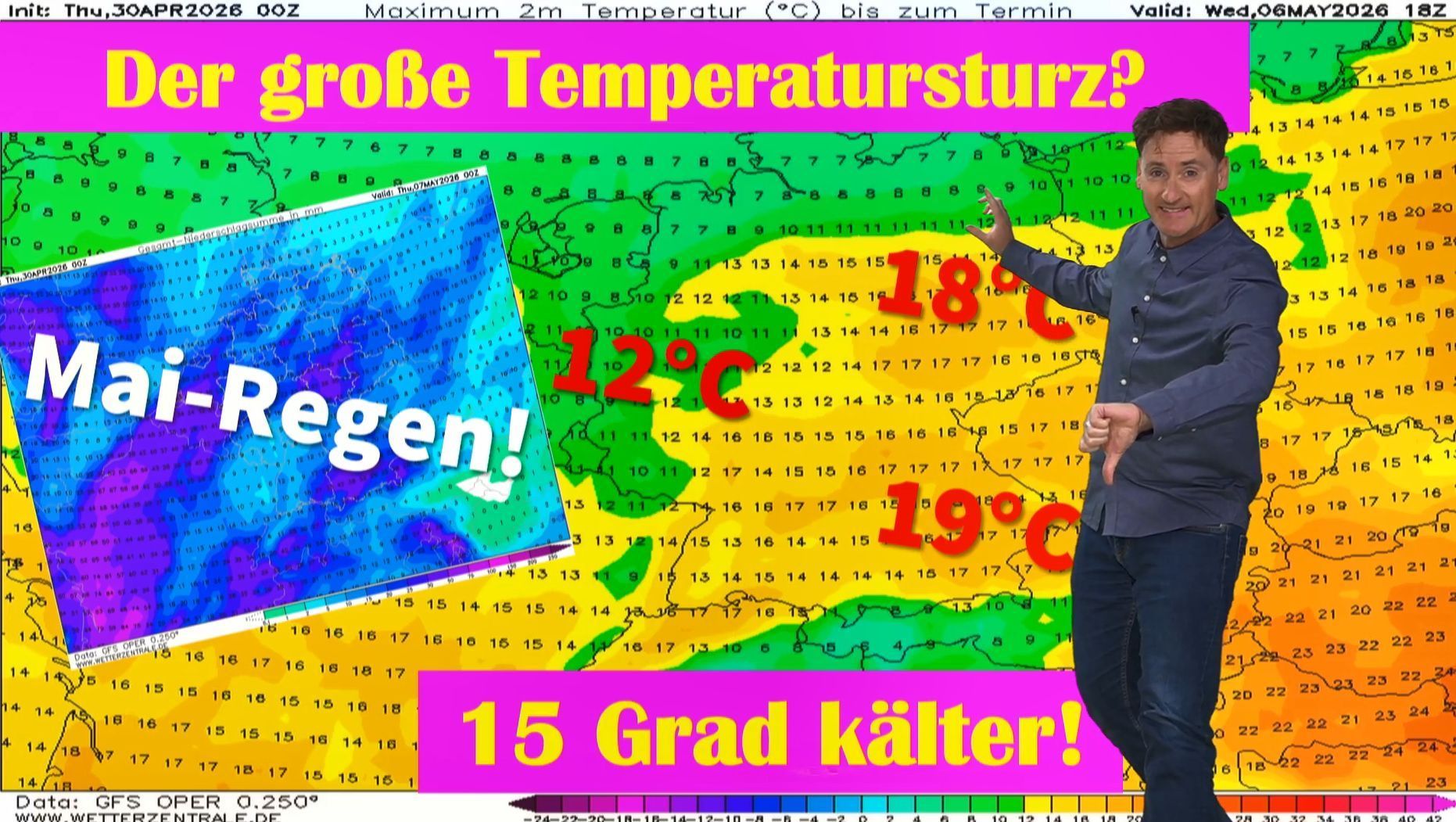 Wettersturz! An diesem Tag rauschen wir in den Keller – so viel Regen kommt