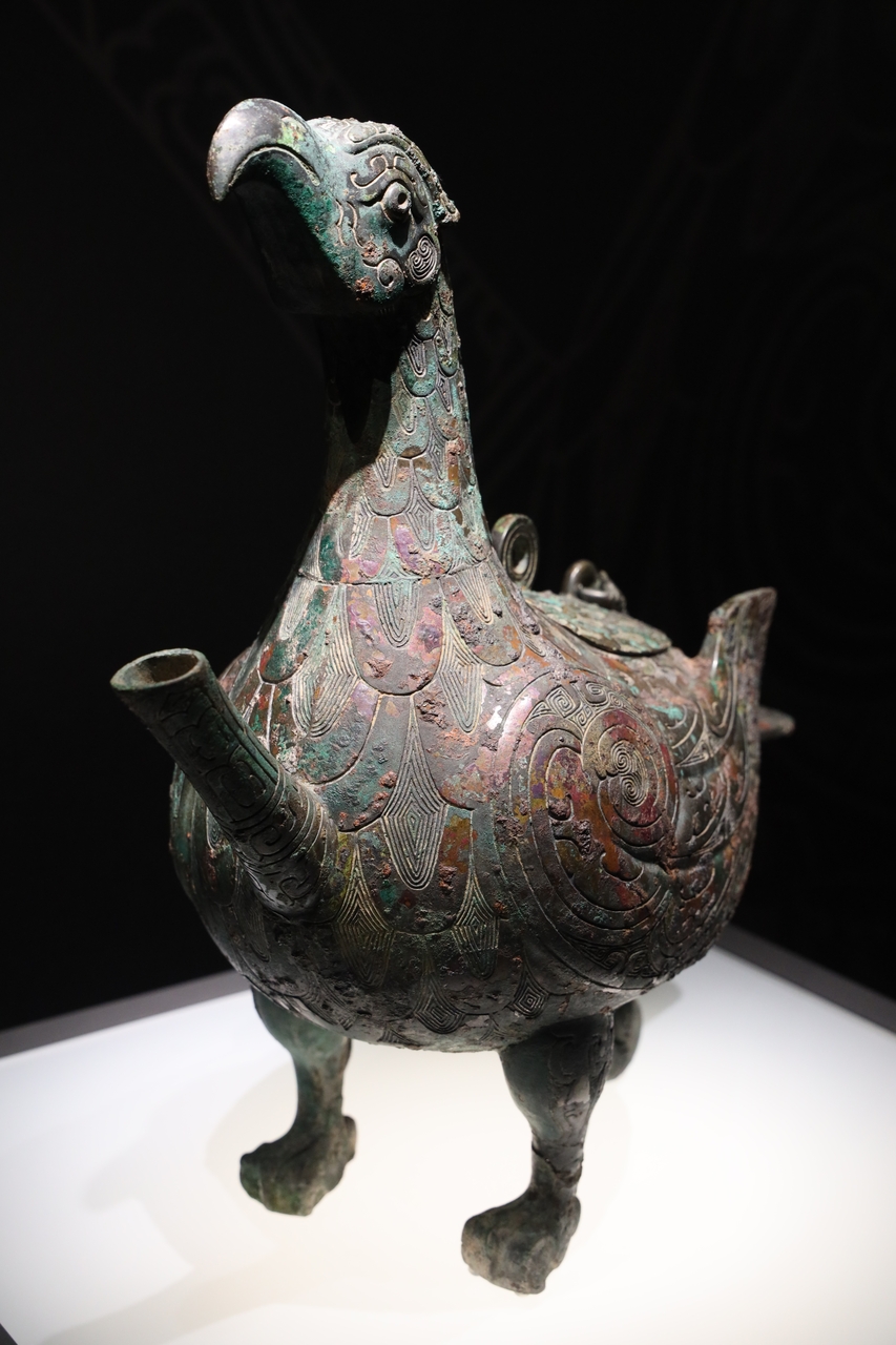 山西省临汾市，临汾市博物馆馆藏鸟形盉（西周，翼城县大河口墓地出土）