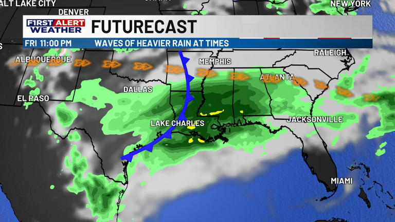 First alert forecast: Scattered downpours develop for the afternoon ...