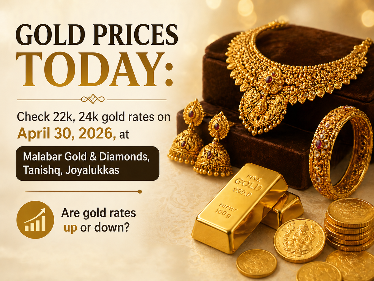 Gold prices today: Check 22k, 24k gold rates on April 30, 2026, at ...