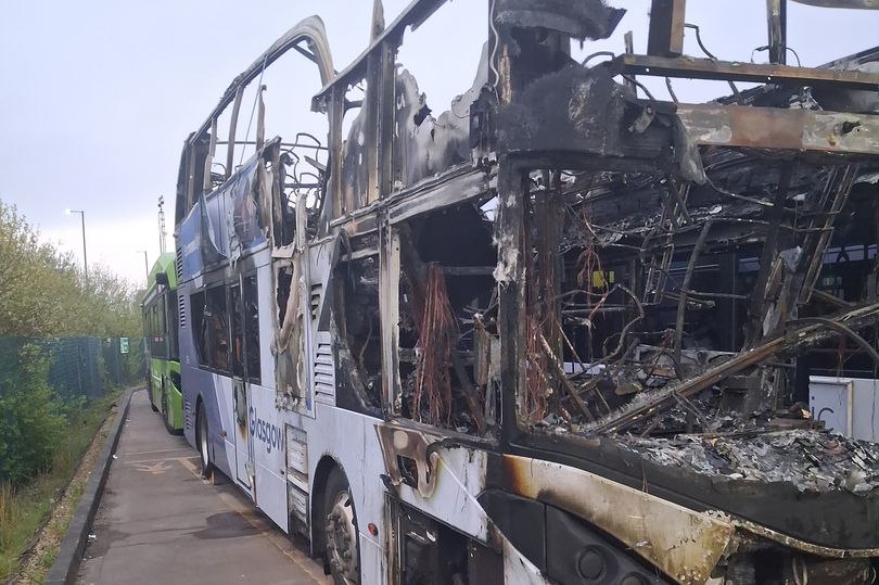 First Bus double-decker in ruins after dramatic blaze on Kirkintilloch ...