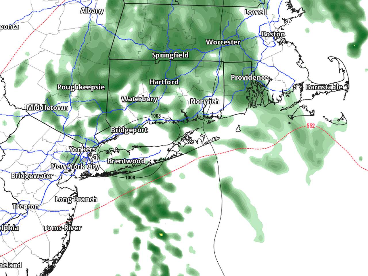 Rain showers lead to a wet Thursday morning commute across Connecticut ...