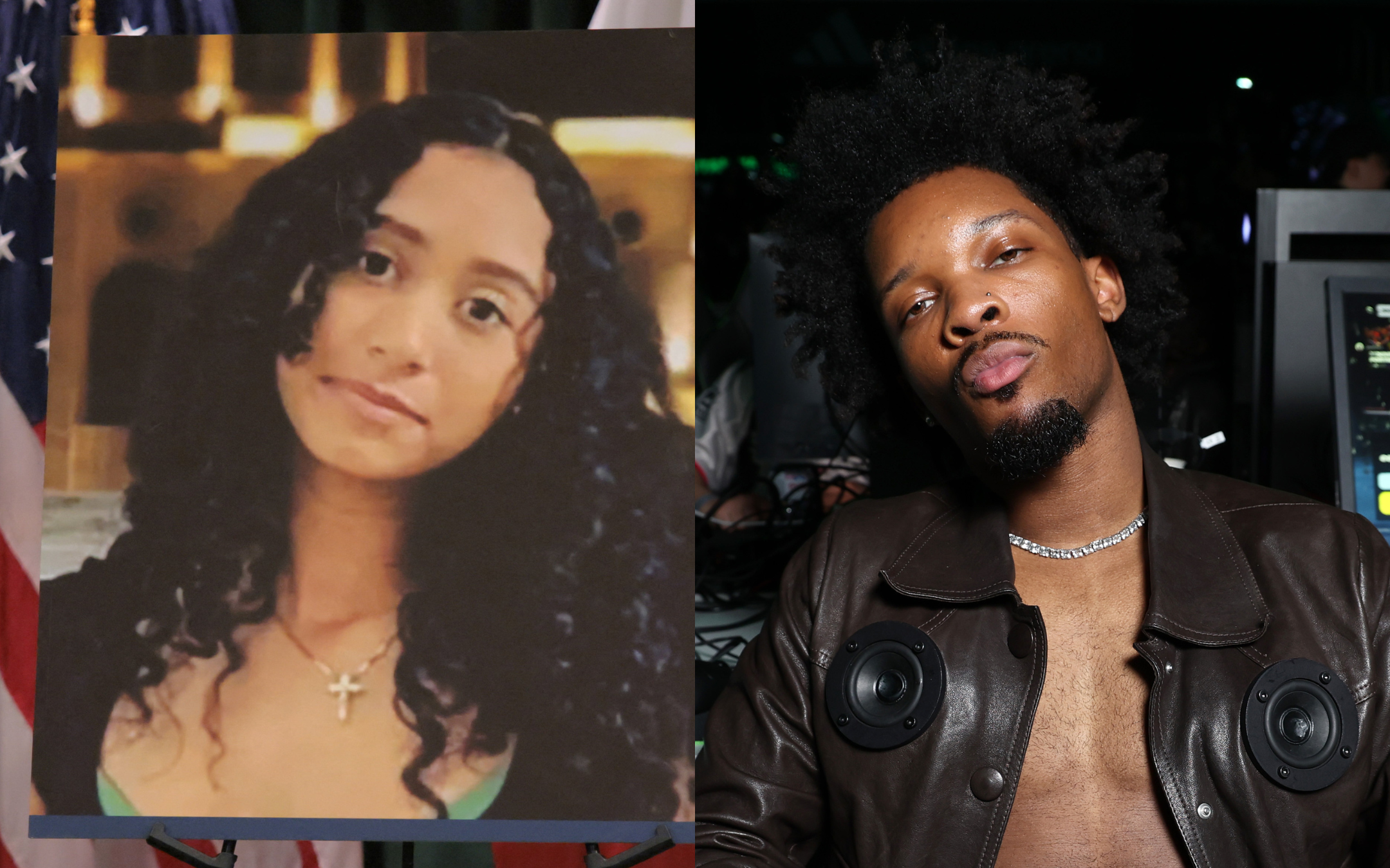David Anthony Burke aka D4vd, seen in March 2025, and Celeste Rivas Hernandez, the teen he's accused of killing in April 2025.