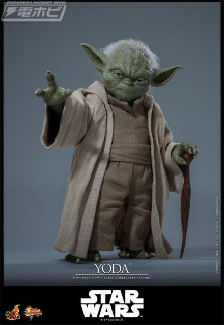 『スター・ウォーズ エピソード3／シスの復讐』ジェダイ・マスター「ヨーダ」が1/6スケールで可動フィギュア化! ライトセーバーや杖など豪華な ...