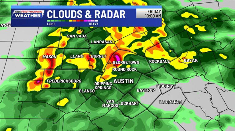Rounds of heavy rain to raise flood risk Friday