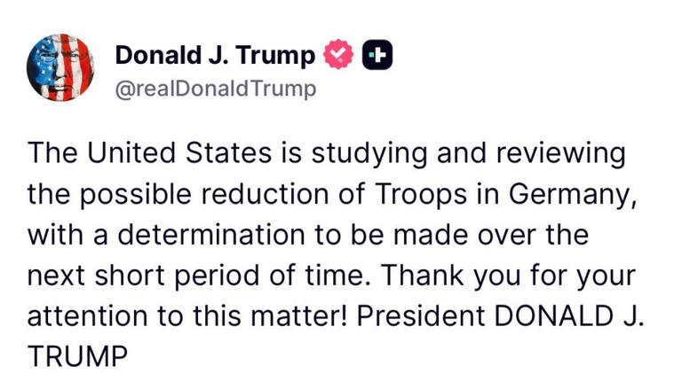 Trump warns he may cut US troop presence in Germany after Iran feud