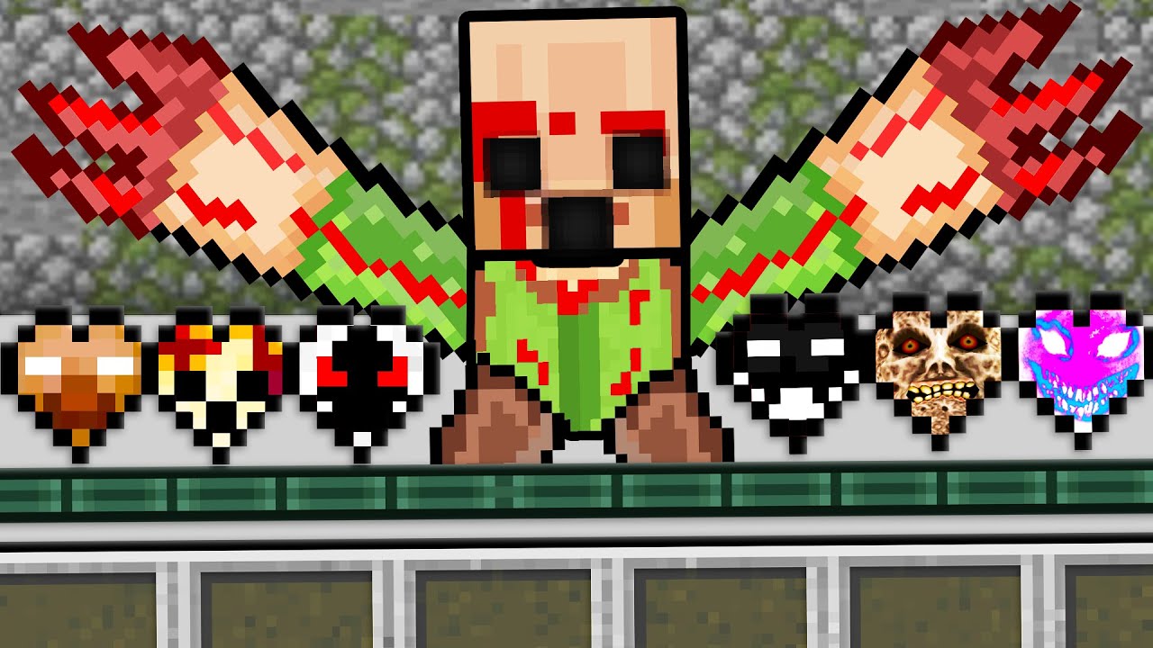 Minecraft but hearts are scary