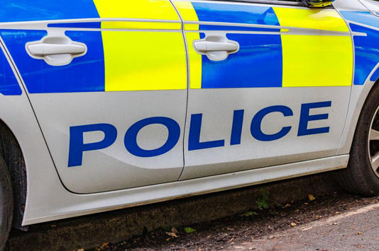 Stock image of Lancashire Police car