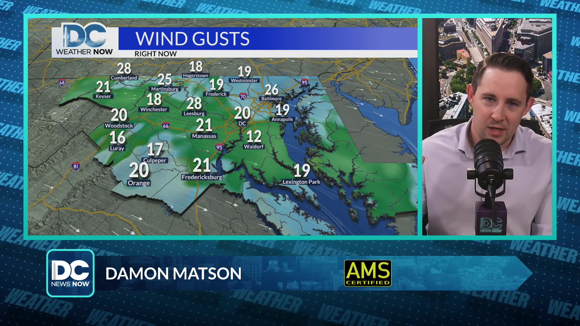 Breezy and getting cooler; spotty showers Friday