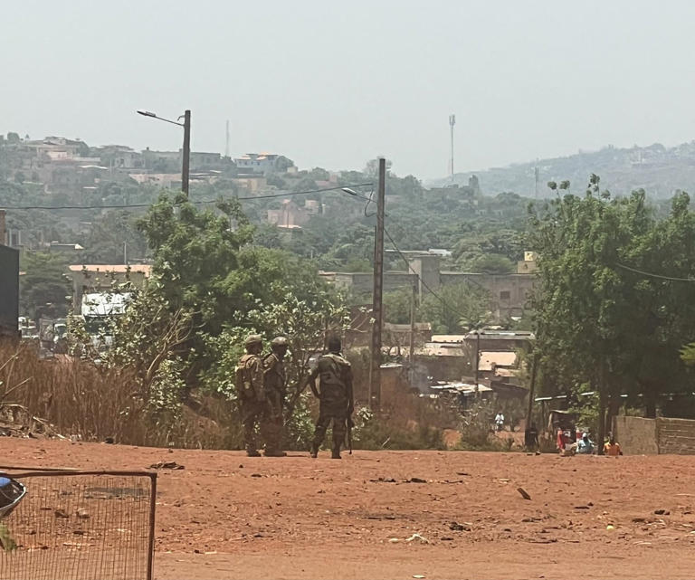 Soldiers in the Malian capital's northern suburb of Kati.