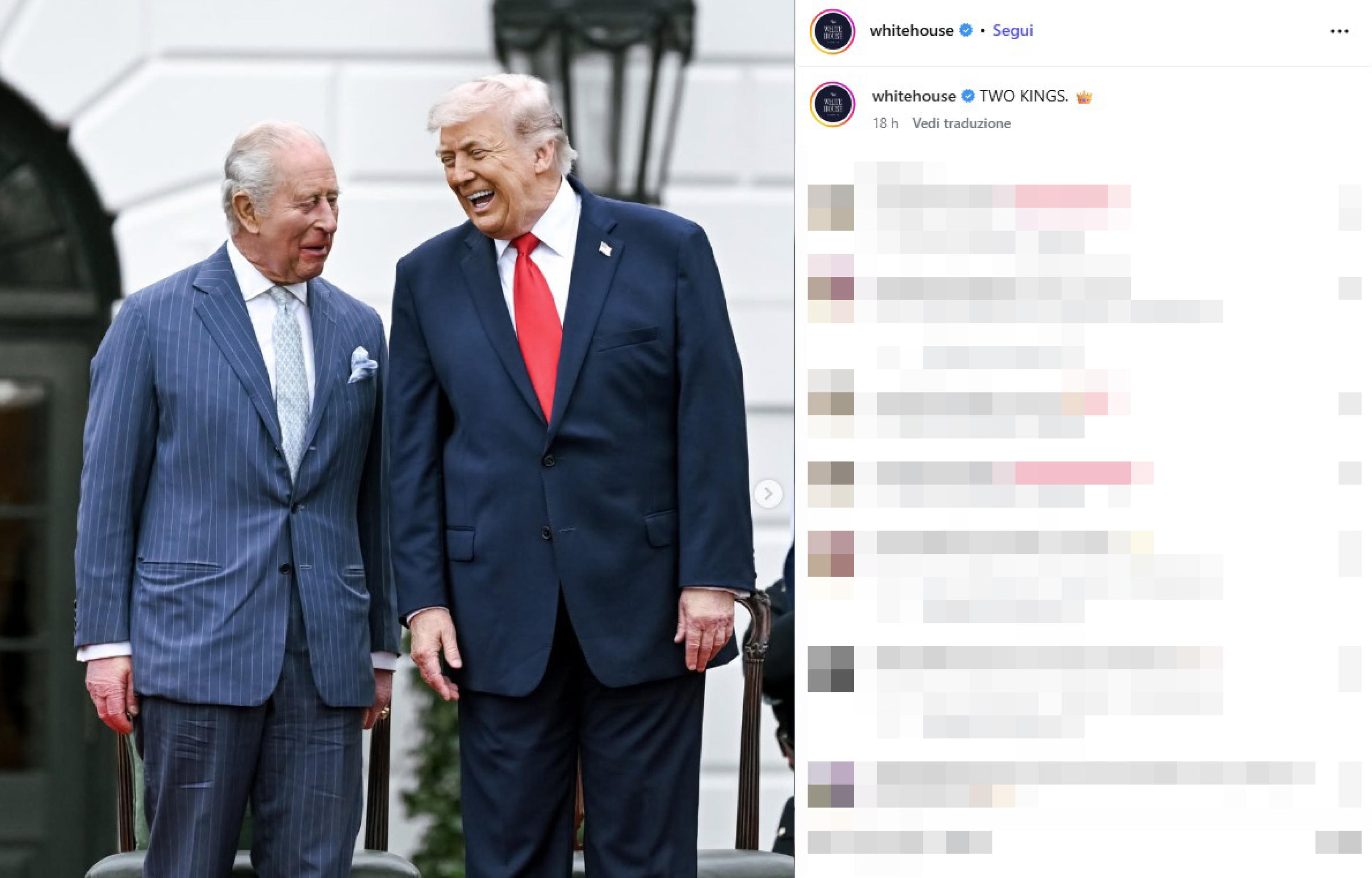 Trump rimuove i dazi sul whisky scozzese in onore di Carlo e Camilla