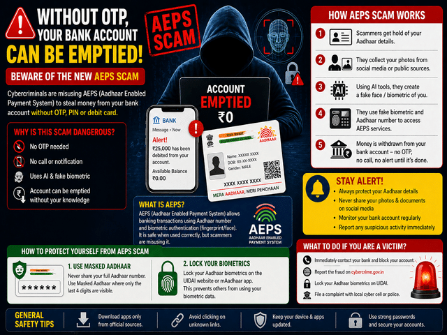 AEPS scam alert: Bank accounts being emptied without OTP—here's how to ...