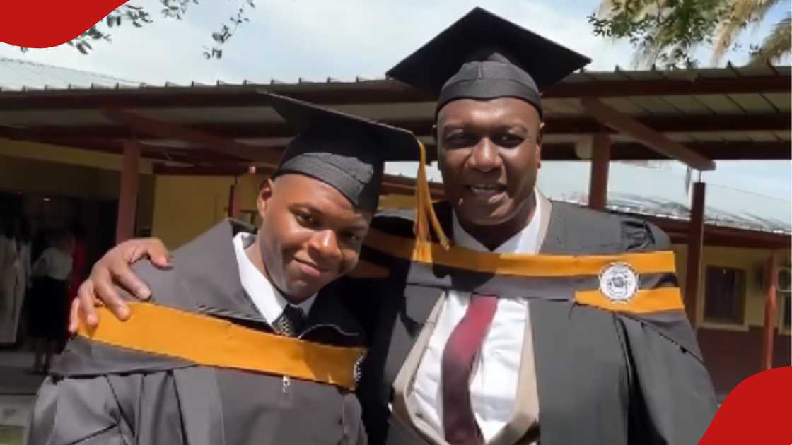 Beautiful moment as father, son pursuing same course in same university ...