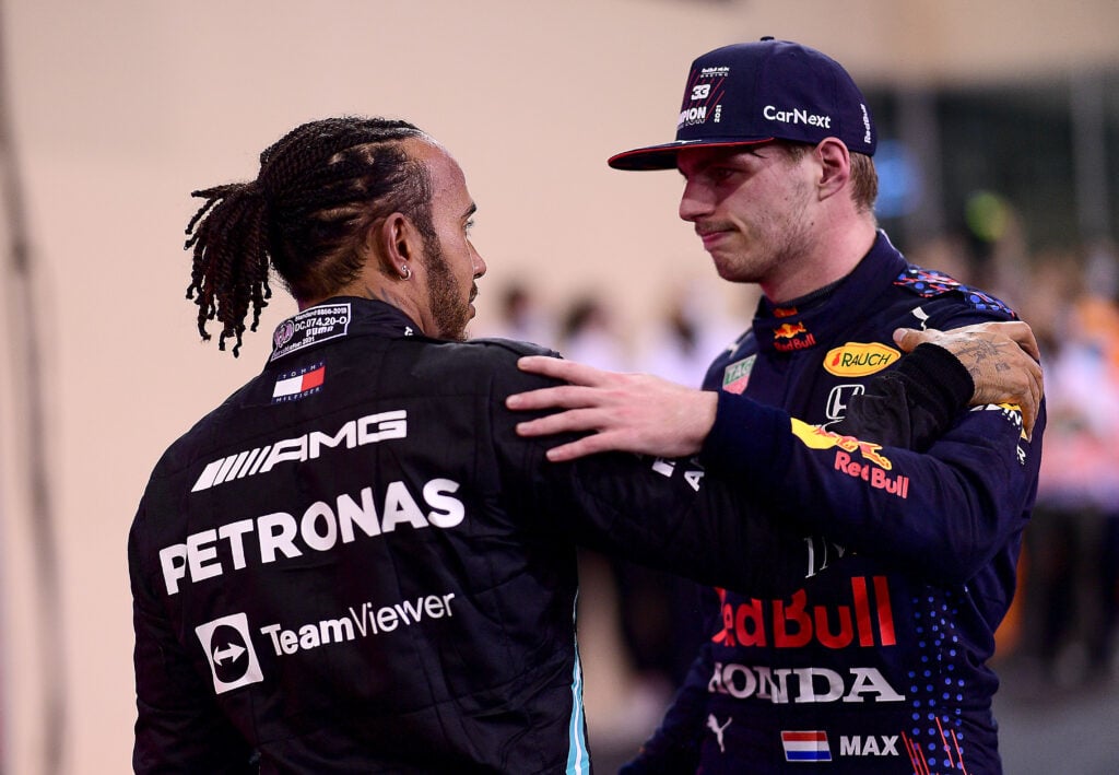 F1 press conference host says Lewis Hamilton couldn't look at Max ...