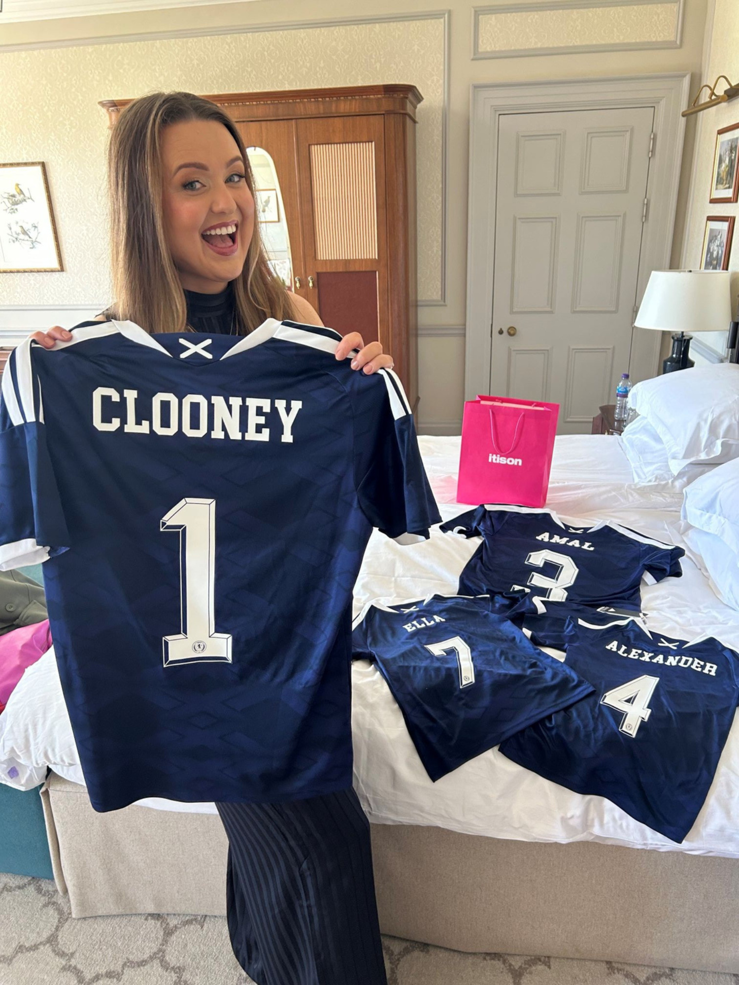 George Clooney given Scotland kit during Gleneagles lunch with prize ...