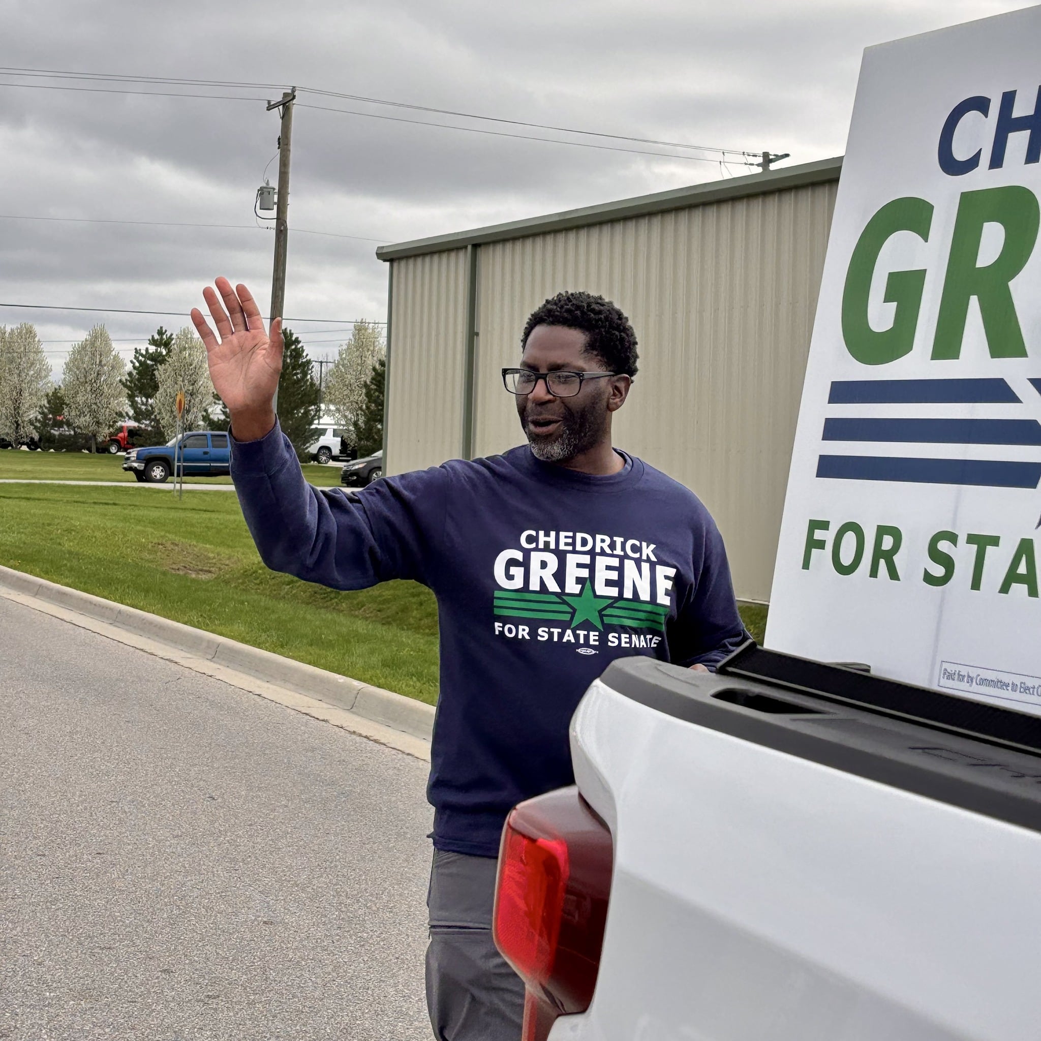 Democratic candidate Chedrick Greene is running to fill the vacant Michigan District 35 Senate seat in a race that's viewed as a bellwether for the midterms in the battleground state. / Facebook
