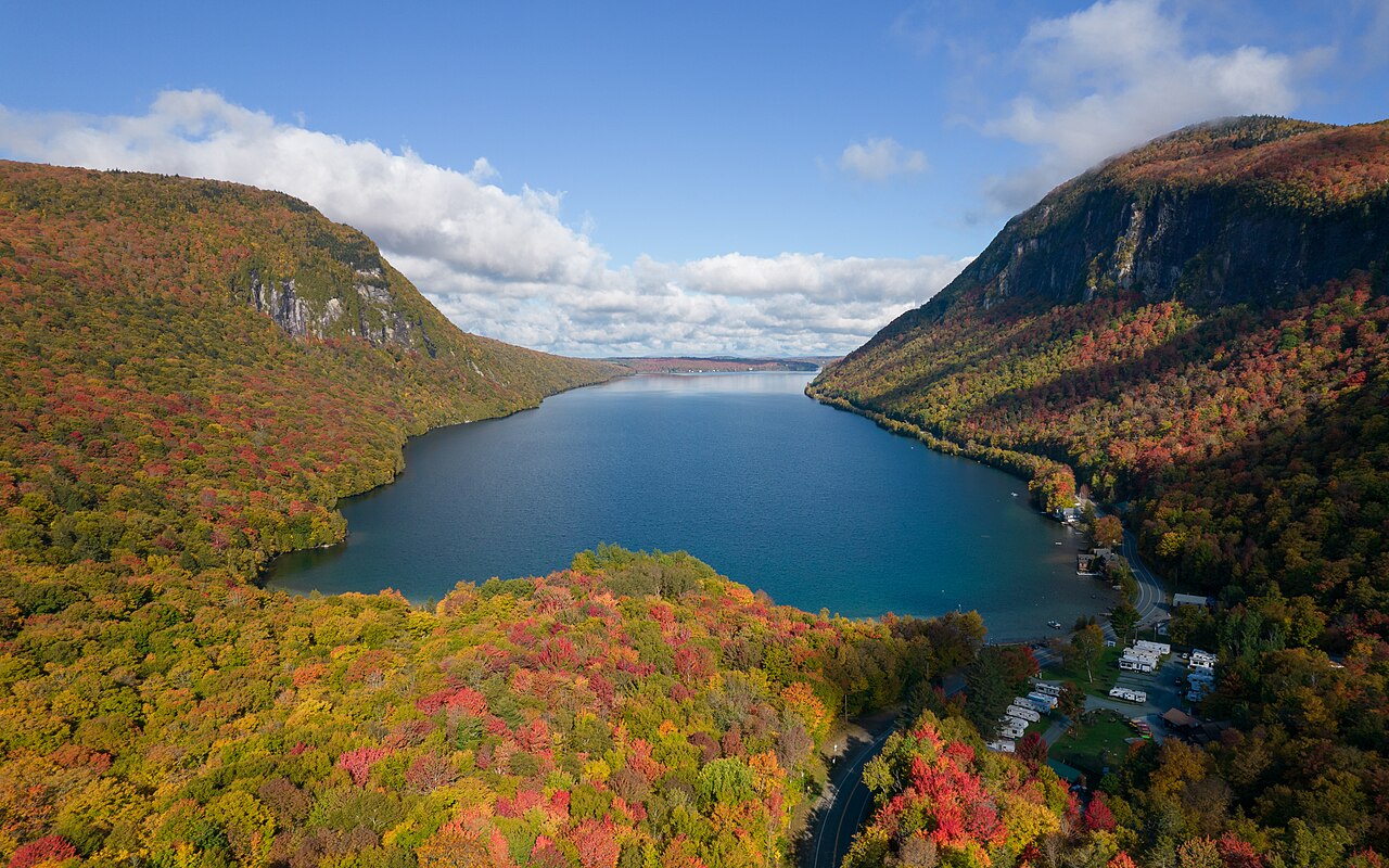 This Vermont lake near the Canadian border has granite walls taller ...